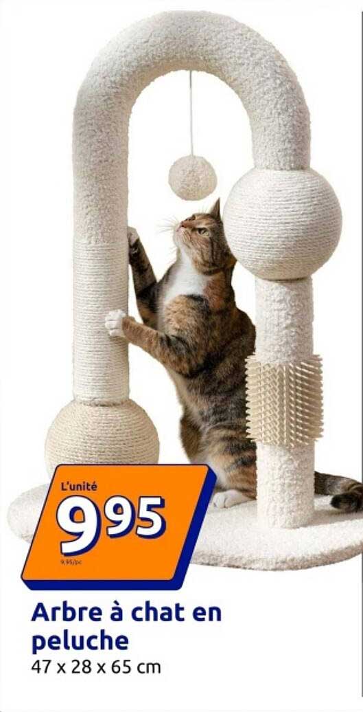 Arbre à chat en peluche