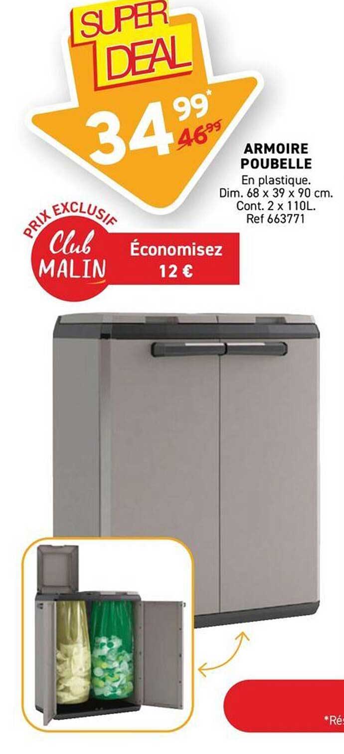 ARMOIRE POUBELLE