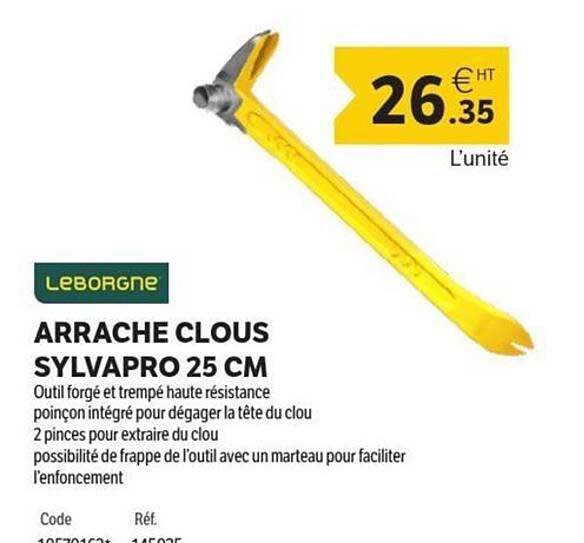ARRACHE CLOUS SYLVAPRO 25 CM