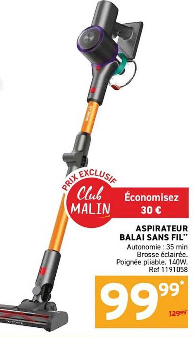ASPIRATEUR BALAI SANS FIL