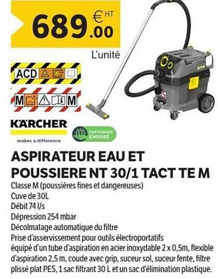 ASPIRATEUR EAU ET POUSSIERE NT 30/1 TACT TE M