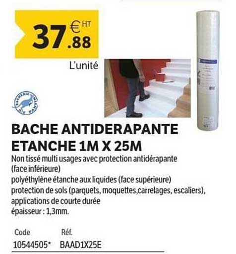 BACHE ANTIDERAPANTE ETANCHE 1M X 25M