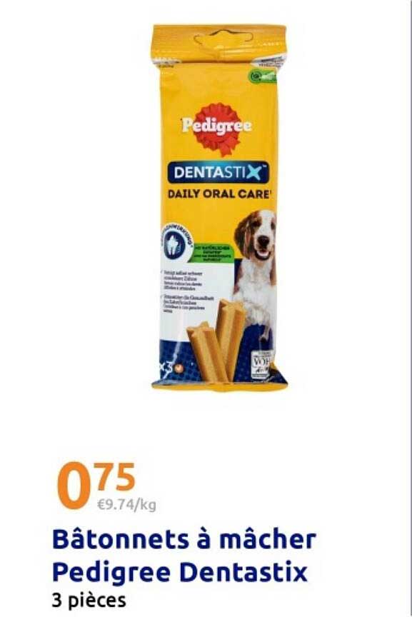 Bâtonnets à mâcher Pedigree Dentastix 3 pièces