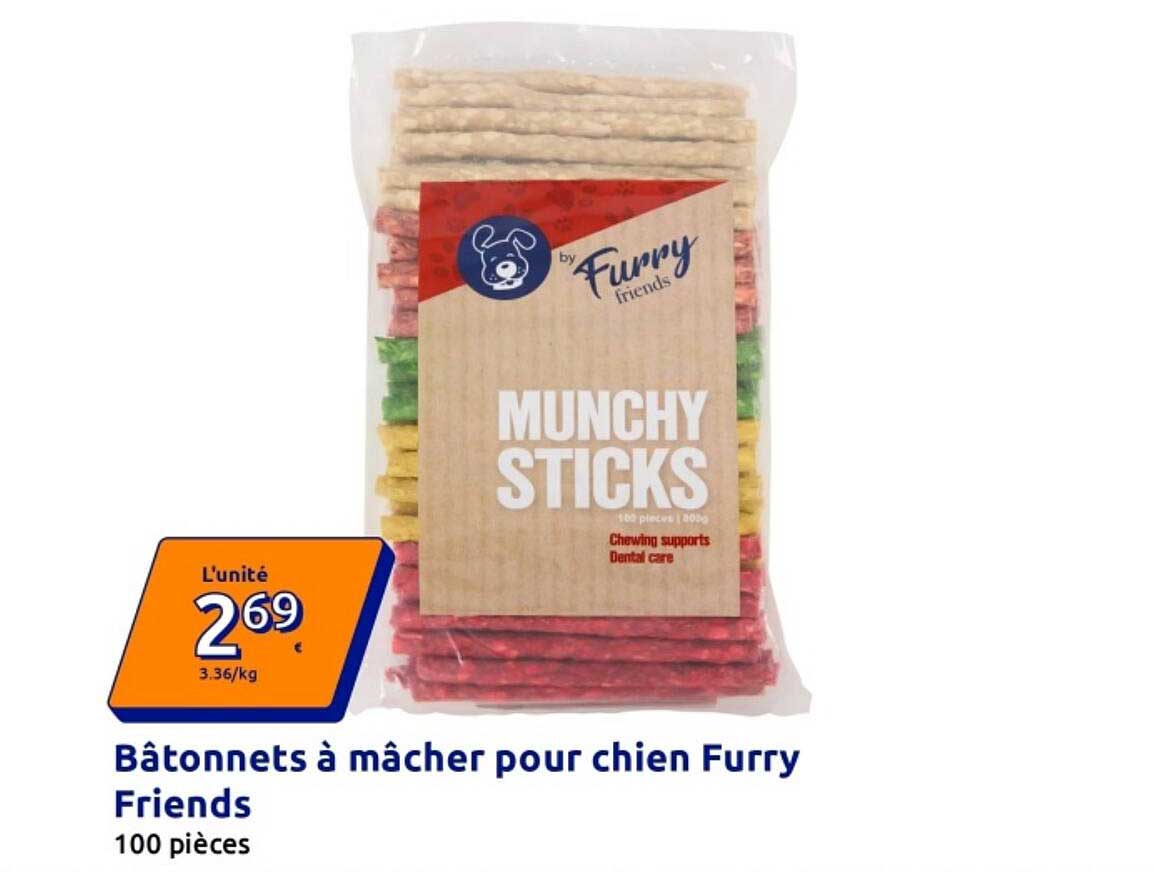 Bâtonnets à mâcher pour chien Furry Friends