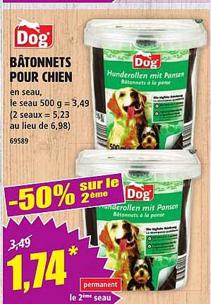 BÂTONNETS POUR CHIEN