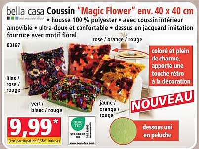 bella casa Coussin “Magic Flower” env. 40 x 40 cm