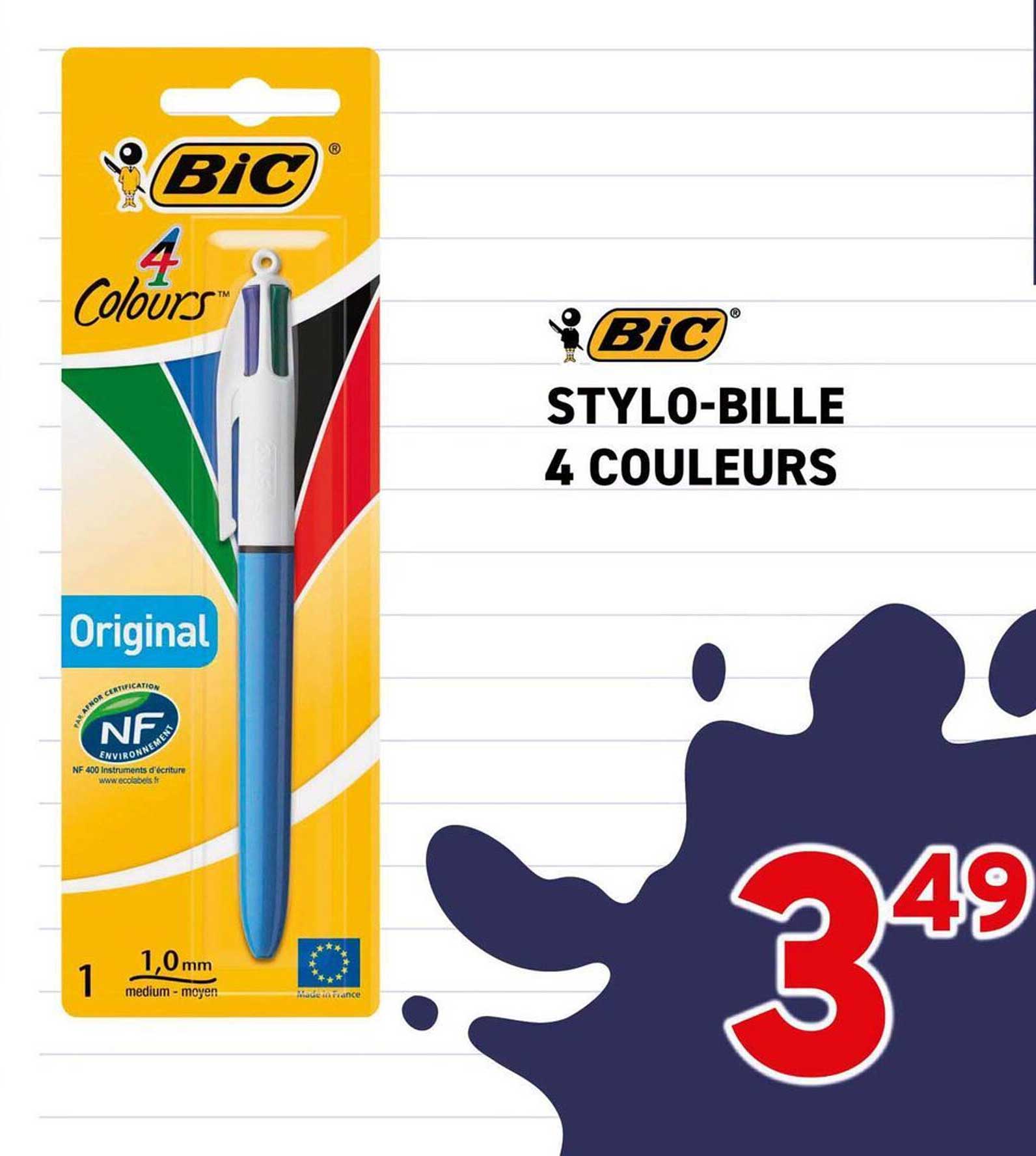 BIC STYLO-BILLE 4 COULEURS
