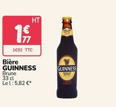Bière GUINNESS Brune 33 cl