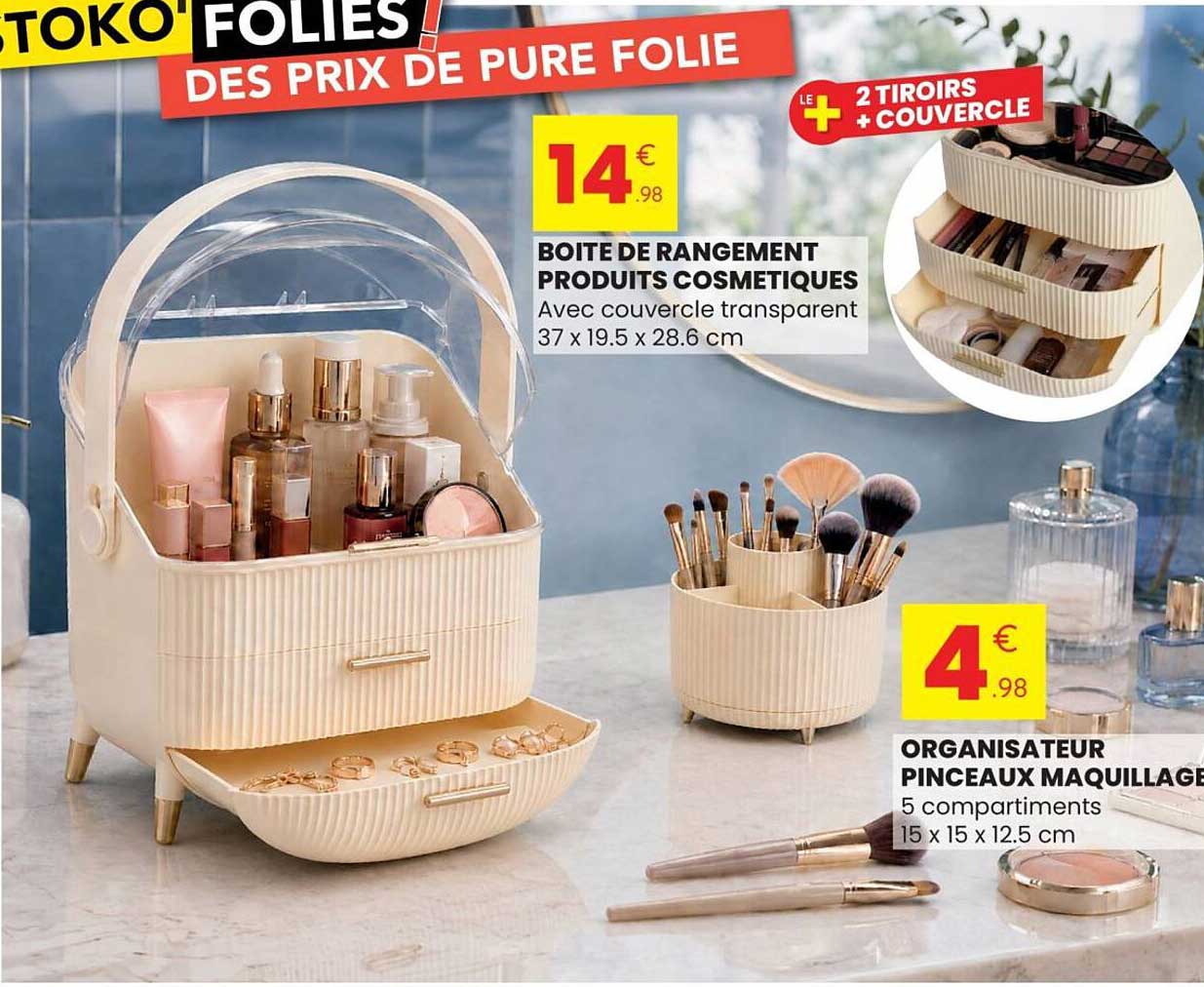 BOITE DE RANGEMENT PRODUITS COSMETIQUES