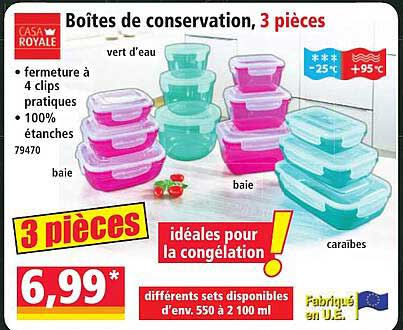 Boîtes de conservation, 3 pièces