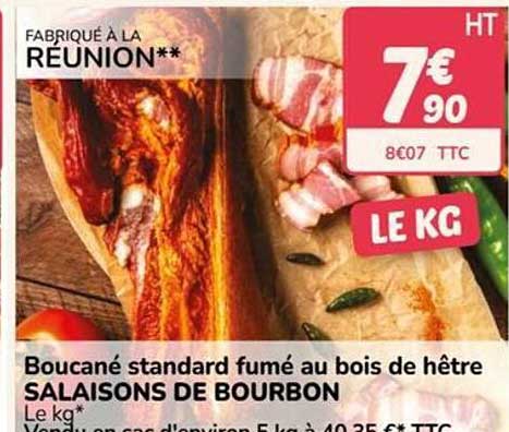 Boucané standard fumé au bois de hêtre SALAISONS DE BOURBON