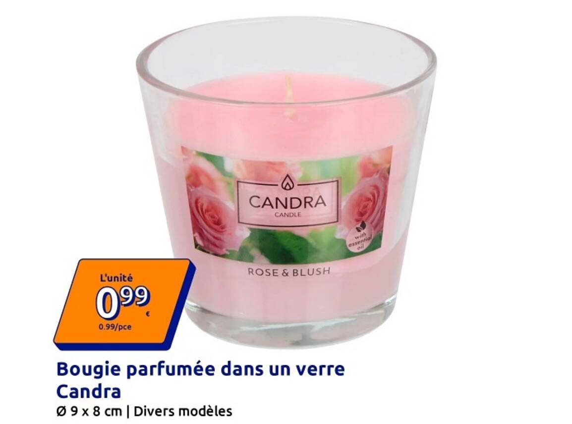 Bougie parfumée dans un verre Candra