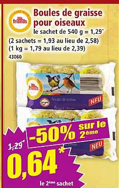 Boules de graisse pour oiseaux