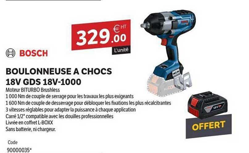 BOULONNEUSE A CHOCS 18V GDS 18V-1000