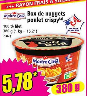 Box de nuggets poulet crispy