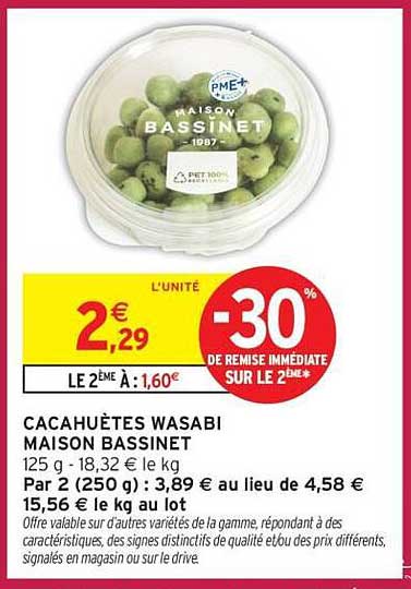 CACAHUÈTES WASABI MAISON BASSINET