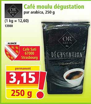 Café moulu dégustation