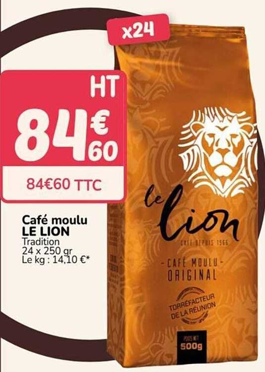 Café moulu LE LION Tradition 24 x 250 gr
