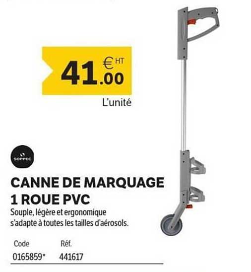 CANNE DE MARQUAGE 1 ROUE PVC