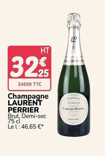 Champagne LAURENT PERRIER Brut Demi-sec 75 cl
