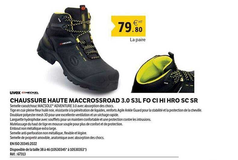 CHAUSSURE HAUTE MACCROSSROAD 3.0 S3L FO CI HI HRO SC SR
