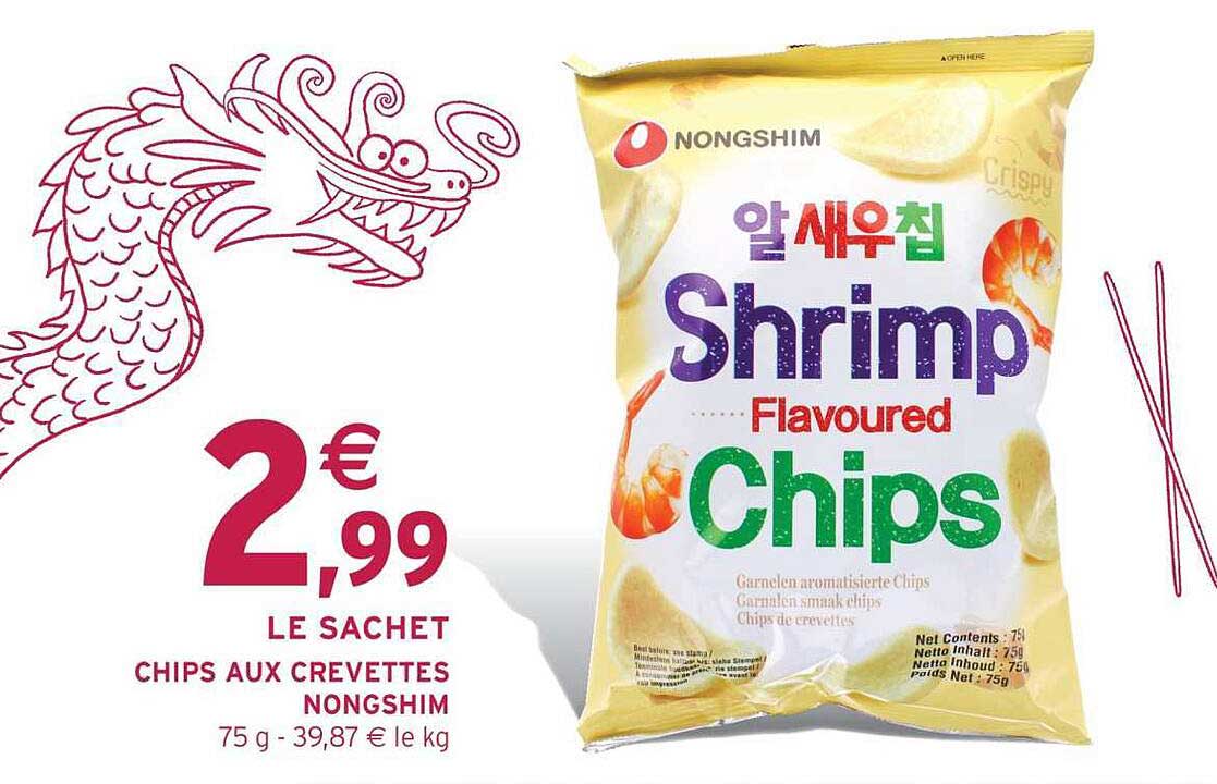 CHIPS AUX CREVETTES NONGSHIM