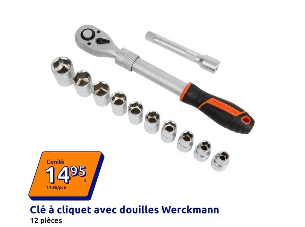 Clé à cliquet avec douilles Werckmann