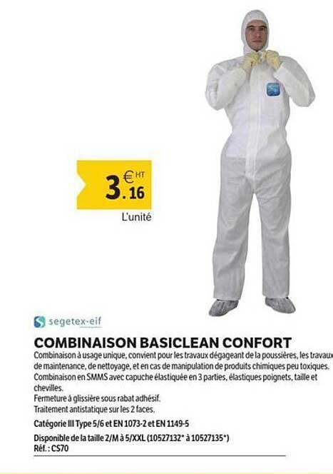 COMBINAISON BASICLEAN CONFORT