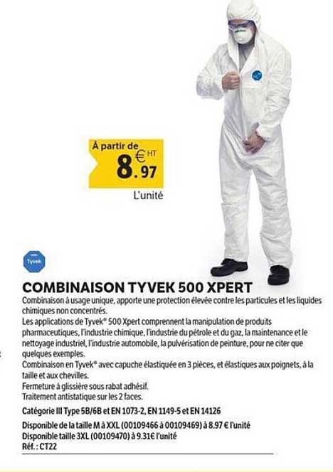 COMBINAISON TYVEK 500 XPERT