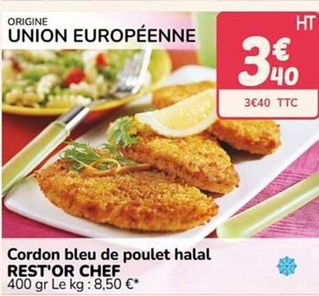 Cordon bleu de poulet halal REST'OR CHEF