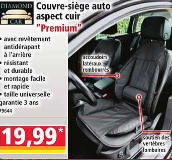 Couvre-siège auto aspect cuir "Premium"