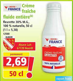 Crème fraîche fluide entière
