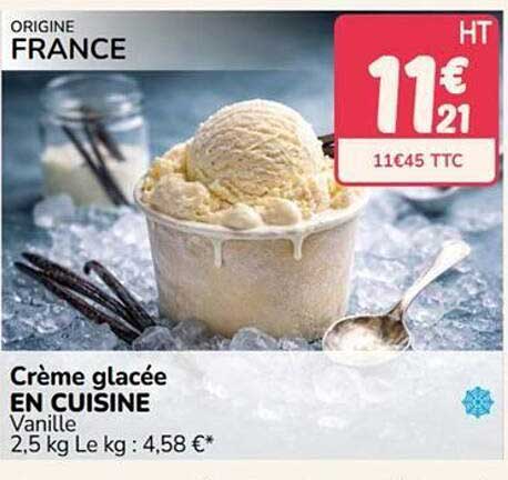 Crème glacée EN CUISINE Vanille 2,5 kg L€ kg : 4,58 €*