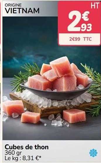 Cubes de thon