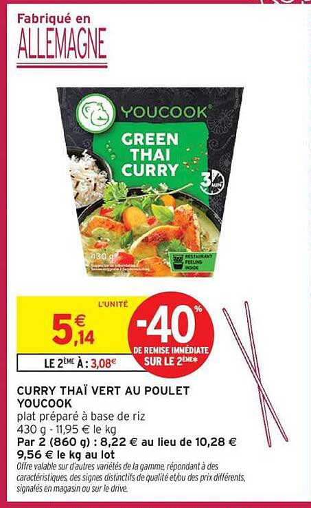 CURRY THAÏ VERT AU POULET YOUCOOK