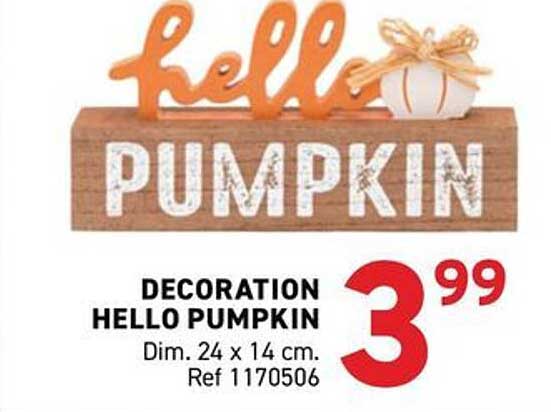 DECORATION HELLO PUMPKIN