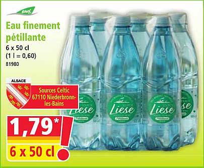 Eau finement pétillante