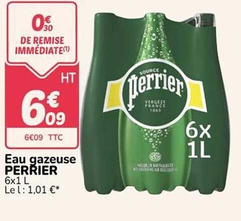 Eau gazeuse PERRIER 6x1 L