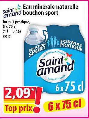Eau minérale naturelle bouchon sport