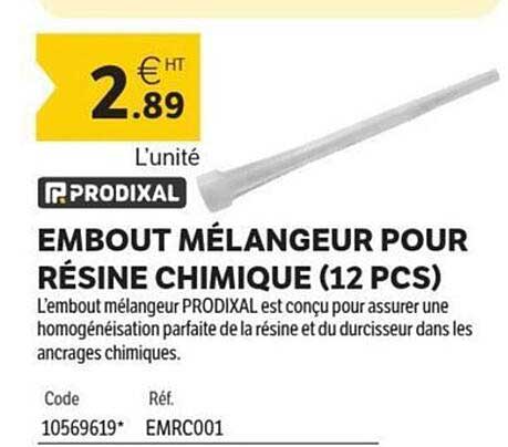 EMBOUT MÉLANGEUR POUR RÉSINE CHIMIQUE (12 PCS)