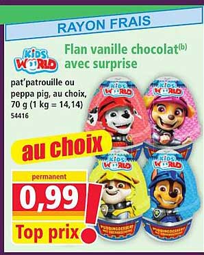 Flan vanille chocolat(b) avec surprise