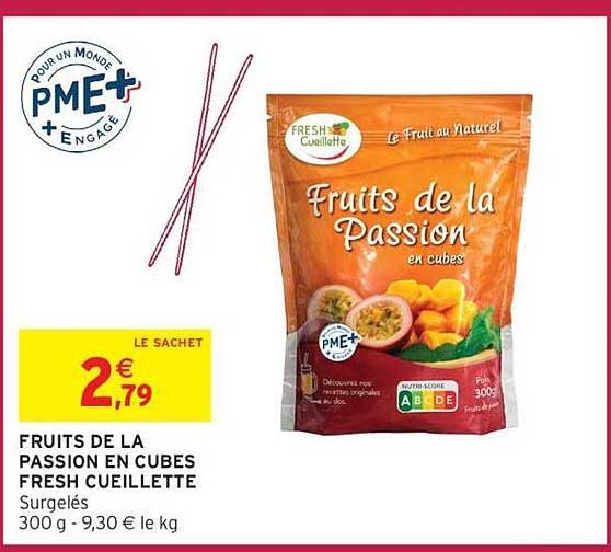 FRUITS DE LA PASSION EN CUBES FRESH CUEILLETTE