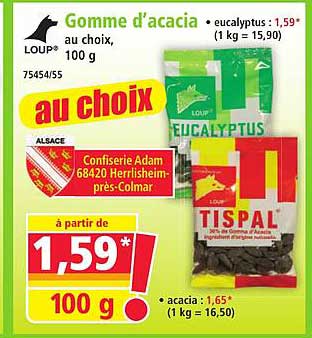 Gomme d’acacia au choix, 100 g