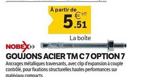 GOUJONS ACIER TMC7 OPTION 7
