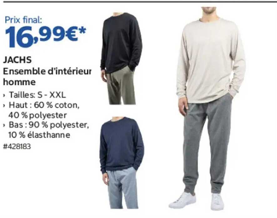 JACHS Ensemble d'intérieur homme