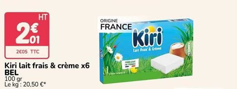 Kiri lait frais & crème x6 BEL