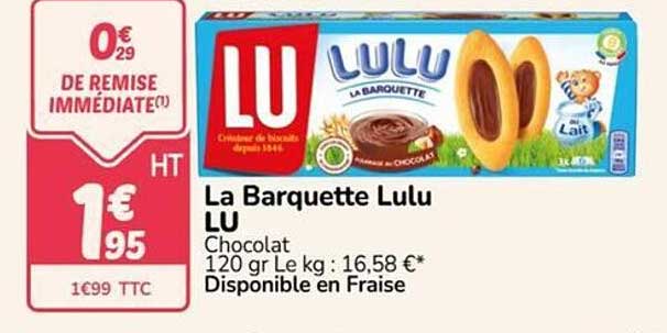 La Barquette Lulu LU Chocolat