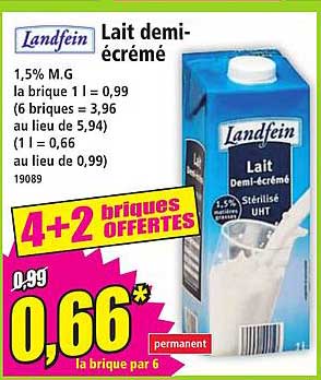 Lait demi-écrémé