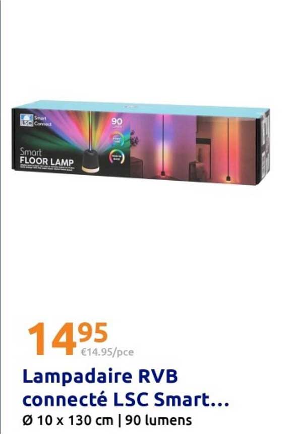Lampadaire RVB connecté LSC Smart...