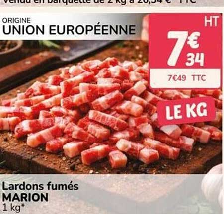 Lardons fumés MARION 1 kg*